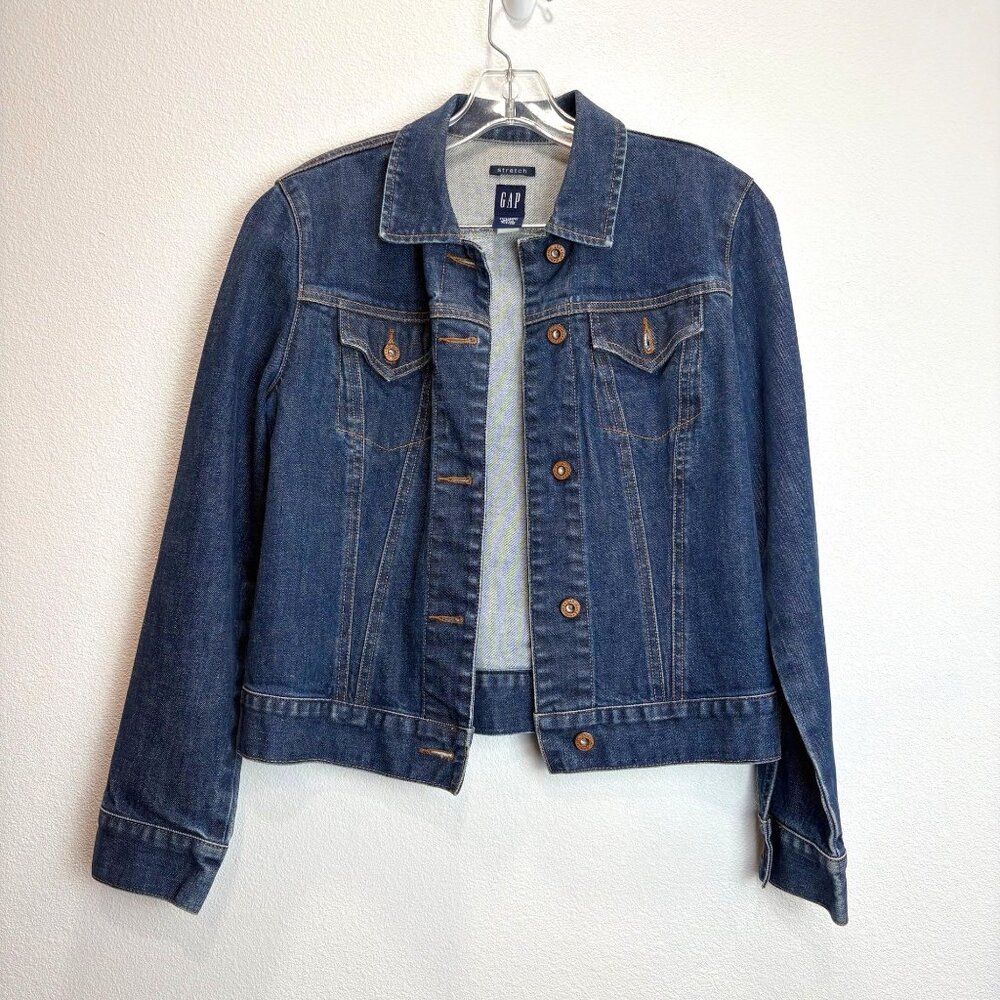 Vintage Gap Womens Stretch Denim Jacket Medium‎ Y2K Trucker